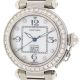 Cartier Pasha C Edelstahl Perle Diamant Automatische Uhr 35 M Mittelgross Armbanduhren Bild 1