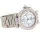 Cartier Pasha C Edelstahl Perle Diamant Automatische Uhr 35 M Mittelgross Armbanduhren Bild 2