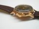 Antike 18k 750 Gold Chronograph Uhr.  Landeron 11 Armbanduhren Bild 2