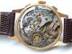 Antike 18k 750 Gold Chronograph Uhr.  Landeron 11 Armbanduhren Bild 6