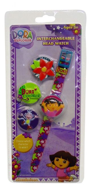 Dora The Explorer Auswechselbarer Kopf Lcd - Mädchen - Kinder - Armbanduhr - Geschenk Bild