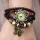Frauen Schmetterling Anchor Eulen - Herz Wrap Quarz - Leder - Armbanduhr Armband Ft Armbanduhren Bild 1
