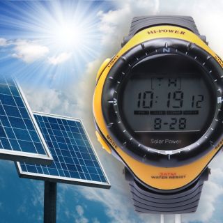 50m Wasserdicht Solaruhr Led Digital Uhr Damen Herren Armbanduhr Sportuhr Bild