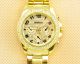 Gold Herren Damen Armbanduhr Uhr Edelstahlarmband Quaruhr M.  Kristall &etui Armbanduhren Bild 1
