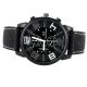 Herren Schwarz Stilvolle Silikon Edelstahl - Quarz - Sport - Armbanduhr - Armbanduhren Bild 2