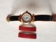 Philippe Charriol Uhr Damen - Spangenuhr Vergoldet Ledereinlage Rot Und Schwarz Armbanduhren Bild 4
