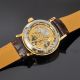 Soki Golden Skelett Mechanische Handaufzug Analog Herren Braun Leder Armband Uhr Armbanduhren Bild 4