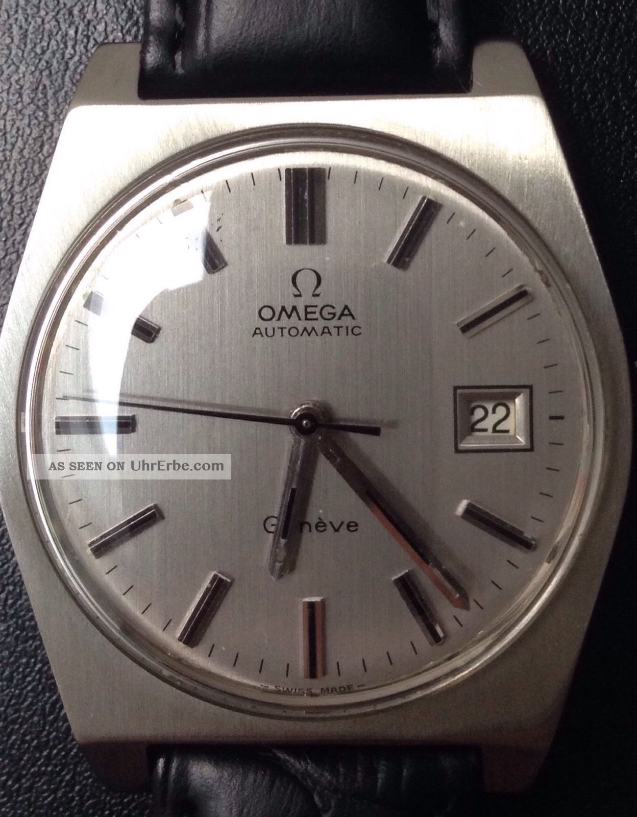 Omega Automatik Mit Neuem Omegalederband, Armbanduhren Bild