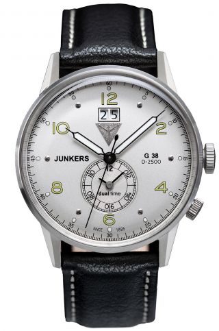 Junkers Uhr Dual Time G38 Herrenarmbanduhr 6940 - 4 Bild