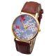 Vintage Retro Blume Damen Armbanduhr Basel - Stil Quarzuhr Lederarmband Uhr Armbanduhren Bild 3