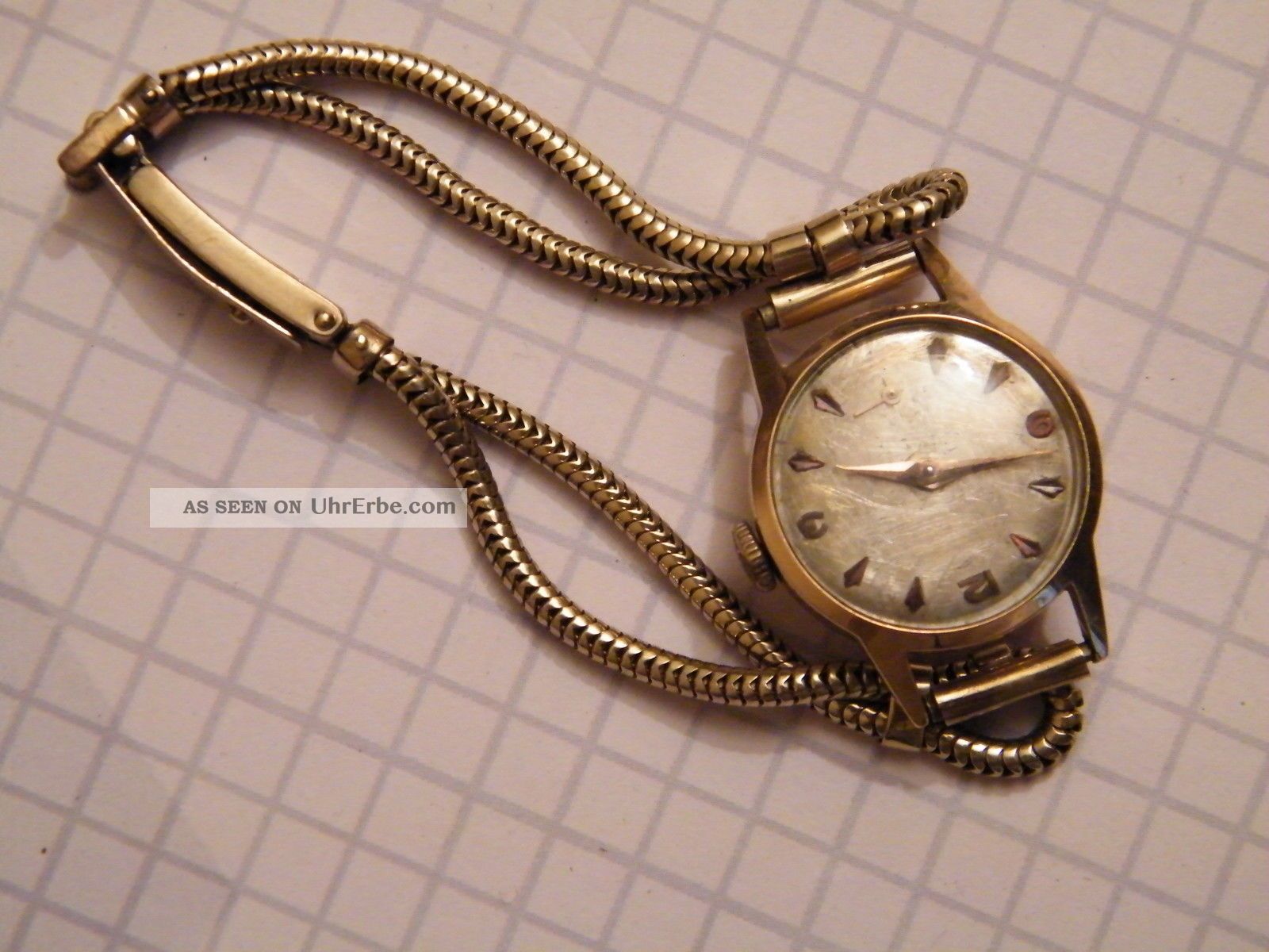 Damen - Gold - Uhr Gehäuse Aus 750 18k Band Aus 333 Gold Armbanduhren Bild