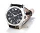Emporio Armani Herren Uhr Ar1633 Leder Schwarz Chronograph Ovp Armbanduhren Bild 1