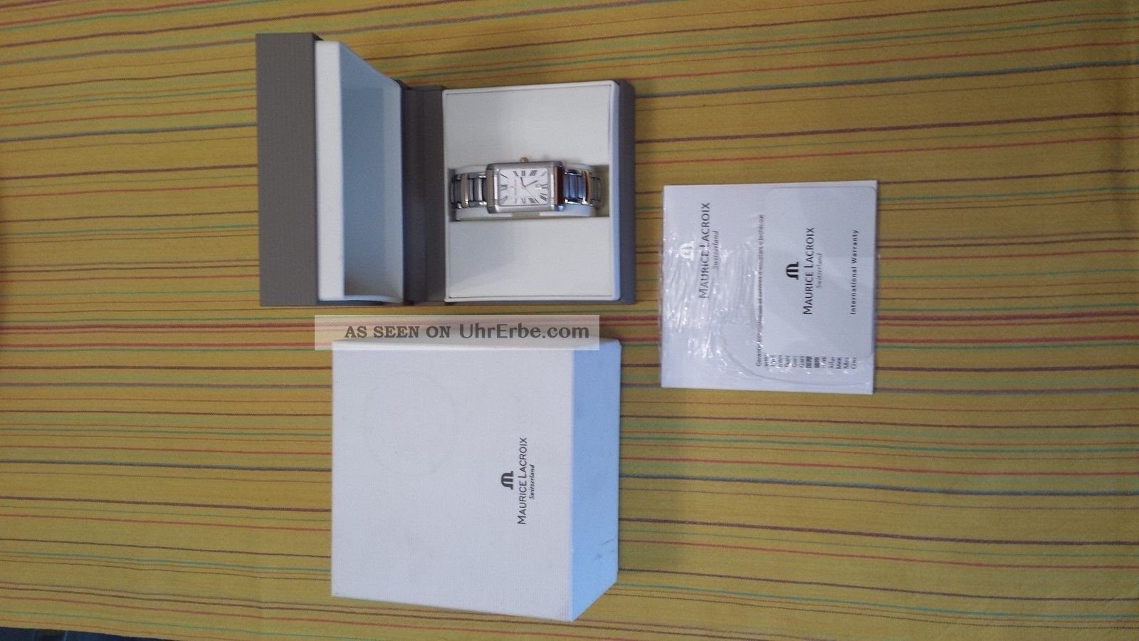 Herrenuhr Maurice Lacroix Miros Karree Armbanduhr Ovp Armbanduhren Bild