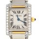 Cartier Tank 1.  50ct Diamant Einfassung Stahl 18k Gelbgold Damen Armbanduhr Armbanduhren Bild 1