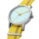 Van Maar Fashionuhr Damenuhr / Herrenuhr Turner Edelstahl Textilband 40 Mm Gelb Armbanduhren Bild 1