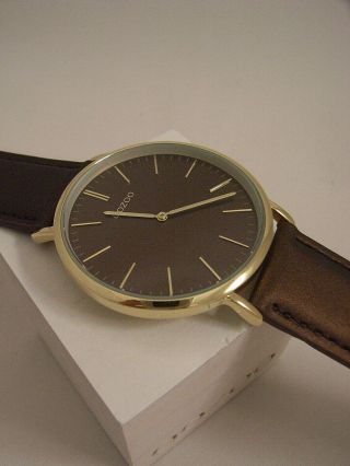 Oozoo Uhr Ultra Slim C6948 Ø Ca.  40 Mm Vintage Silky Brown Neuheit Armbanduhr Bild