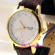 Armbanduhr Wasserdicht Omax Golden Matt Herren Damen Uhr Unisex Leder Sc7603 Armbanduhren Bild 2