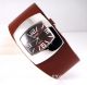 Retro 60er 70er Funky Ossie Eames Bubble Vegan Leder Armband Uhr In Braun Damen Armbanduhren Bild 9