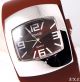 Retro 60er 70er Funky Ossie Eames Bubble Vegan Leder Armband Uhr In Braun Damen Armbanduhren Bild 5