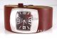 Retro 60er 70er Funky Ossie Eames Bubble Vegan Leder Armband Uhr In Braun Damen Armbanduhren Bild 7