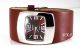 Retro 60er 70er Funky Ossie Eames Bubble Vegan Leder Armband Uhr In Braun Damen Armbanduhren Bild 8