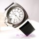 Retro Square Designer Silber Rhodium Plattierte Armbanduhr Leder Datumsanzeige Armbanduhren Bild 18