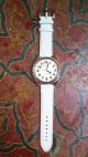 Intenz Herren Armbanduhr Weißes Lederarmband Große Ziffern Datum Armbanduhren Bild 1