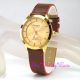 Omax Wasserdichte Unisex Armbanduhr Vergoldet Braunes Leder Seiko Uhrwerk Sc7755 Armbanduhren Bild 14