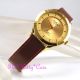 Omax Wasserdichte Unisex Armbanduhr Vergoldet Braunes Leder Seiko Uhrwerk Sc7755 Armbanduhren Bild 19