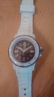 Armbanduhr Weiß/lila Neuwertig Armbanduhren Bild 1