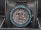 Herren Armbanduhr Joe Rodeo Jojino 2 Reihen Blau 6.  50k Diamant Armbanduhren Bild 1