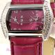 Designer Himbeere Silber Damen Uhr Doppelzeit Mit Swarovski Kristallen Armbanduhren Bild 12