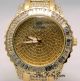 Unisex Vergoldete Rapper Ice Gem Zuhälter Bling Baguette Kristall Uhr Armbanduhren Bild 3