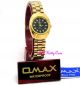 Designer Klassische Omax Damenuhr Wasserdicht Gold Schwarz Kristall Armbanduhren Bild 5