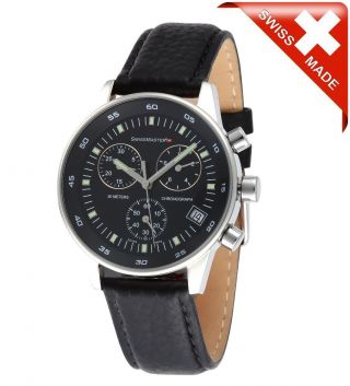 Swissmaster Tradition Hochwertige Herren Armbanduhr Schweizer Eta - Uhrwerk Bild