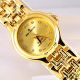 18k Vergoldete Design Deco Chic Damen Uhr Mit Swarovski Kristallen Armbanduhren Bild 9
