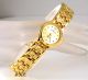 18k Vergoldete Design Deco Chic Damen Uhr Mit Swarovski Kristallen Armbanduhren Bild 8