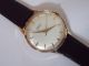 Dugena Precision Gold 585 14k Handaufzug Swiss Made Armbanduhren Bild 5