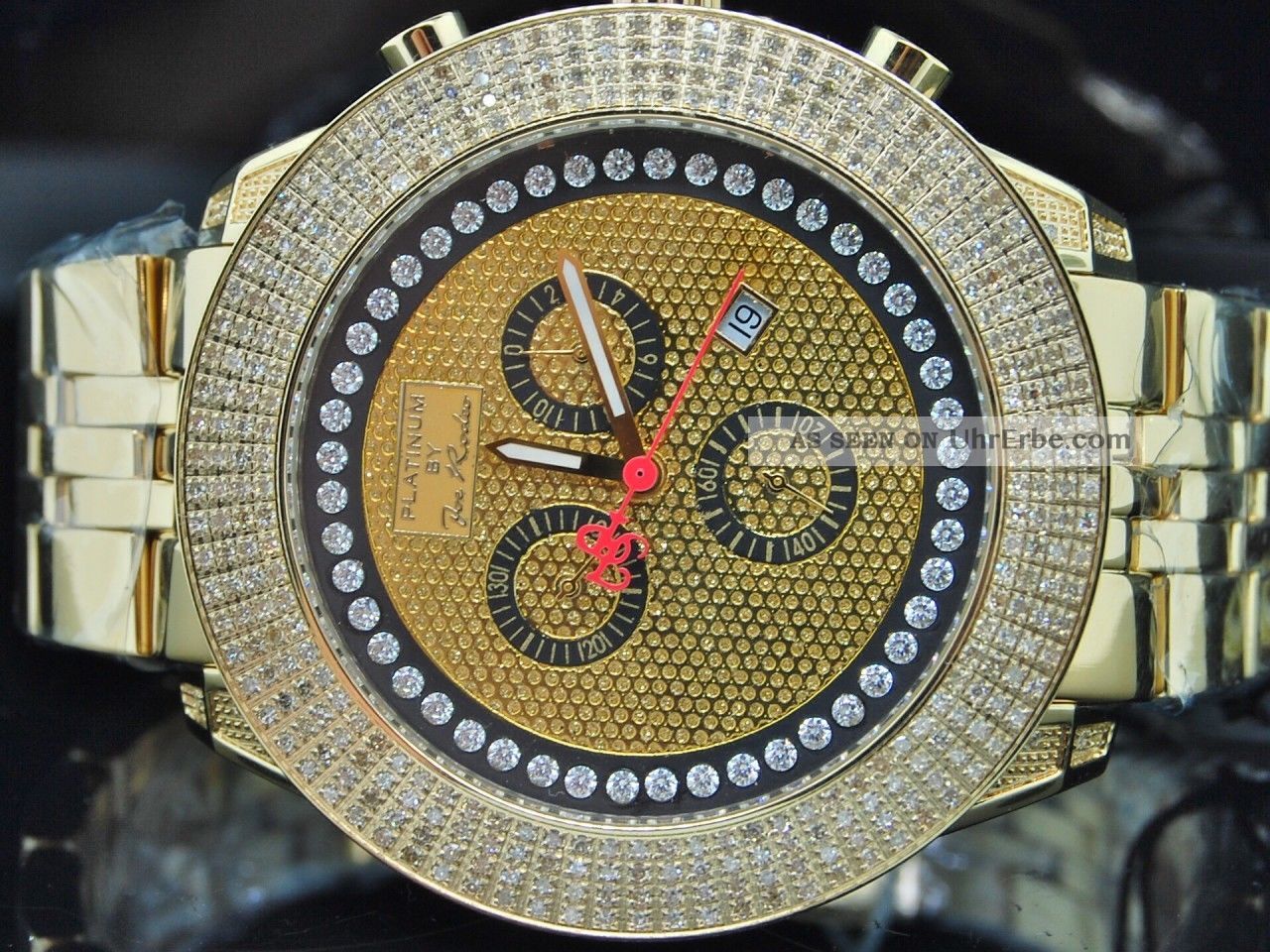 Herren Armbanduhr Joe Rodeo 3 Reihen 3,  4kt Diamant Täuschung Zifferblatt Uhr Armbanduhren Bild