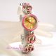 Omax Damen Retro Pink Email Vergoldete Schweizer Marken Seiko Uhr Jhs434 Armbanduhren Bild 11