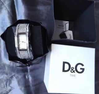 D&g Dolce & Gabbana Festival Dw0275 Strass Damenuhr & Ovp Bild