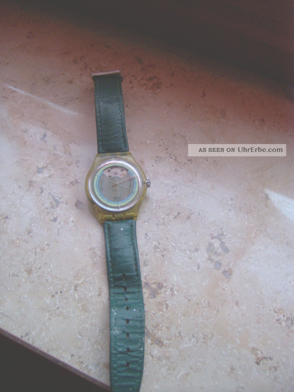 Swatch Damenuhr Automatic In Grün,  Teilskelettiert S.  Bild Armbanduhren Bild