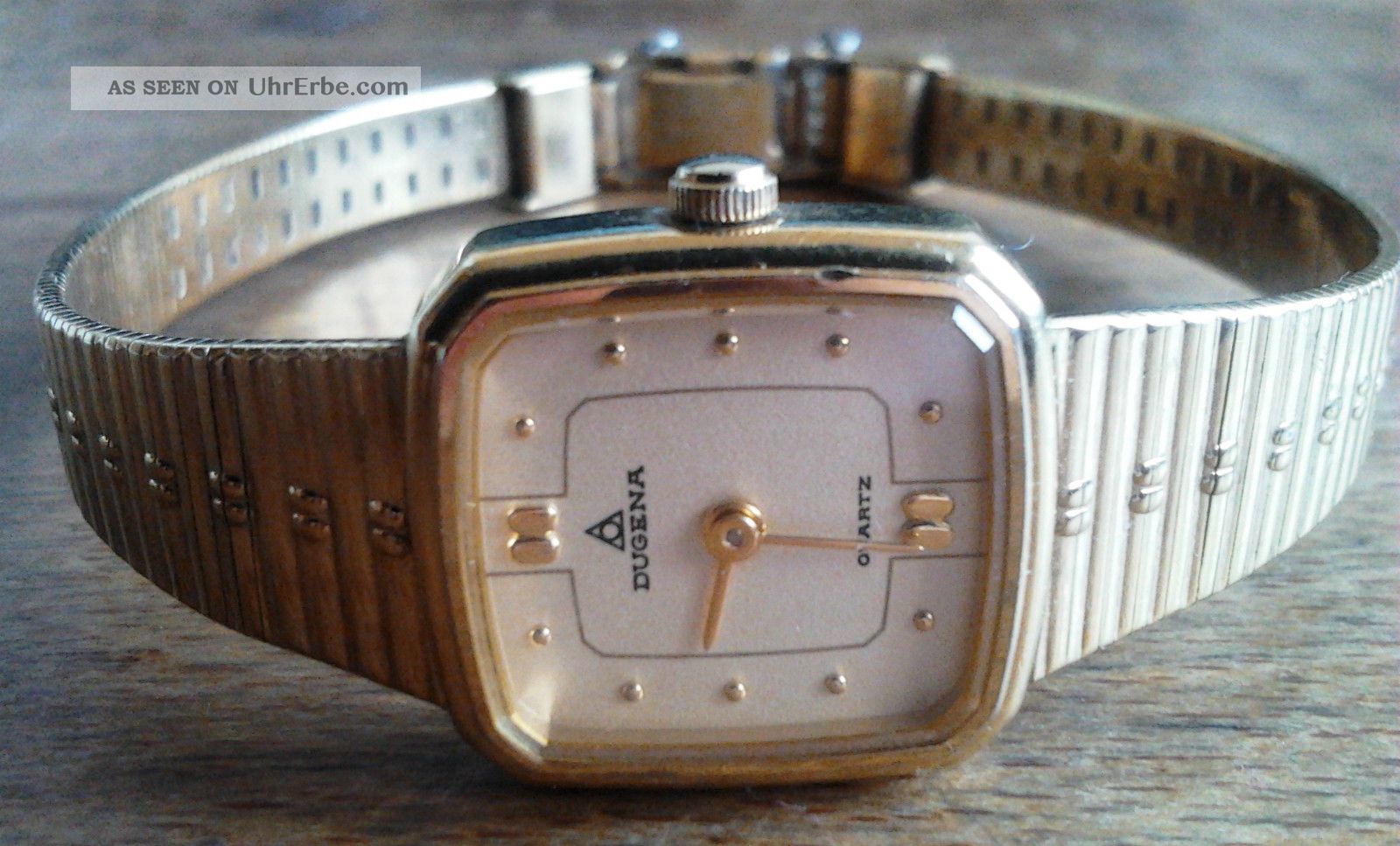 Dugena Damenuhr Vergoldet Feines Design In - Schachtel Armbanduhren Bild