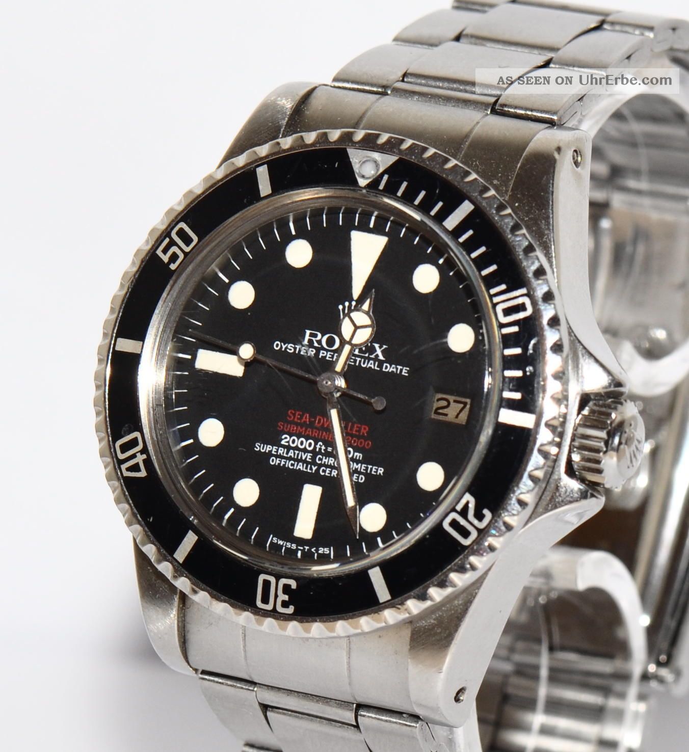 Rolex Sea - Dweller Doppelrot Rotschrift Ref.  1665 Stahl Uhr Ca.  1978 Armbanduhren Bild