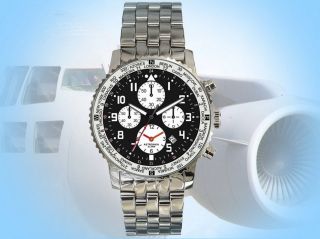 Astroavia 8 - Zeiger Alarm Chronograph Pilot F 1 S Fliegeruhr Aircraft Watch Bild