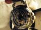 Herrenuhr,  Chronograph,  Automatik Earnshaw 1805 Stahlband Plymouth Weis/silber Armbanduhren Bild 3