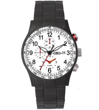Astroavia - Alarm Chronograph H9 Fliegeruhr Herrenuhr Armbanduhr Business Watch Bild