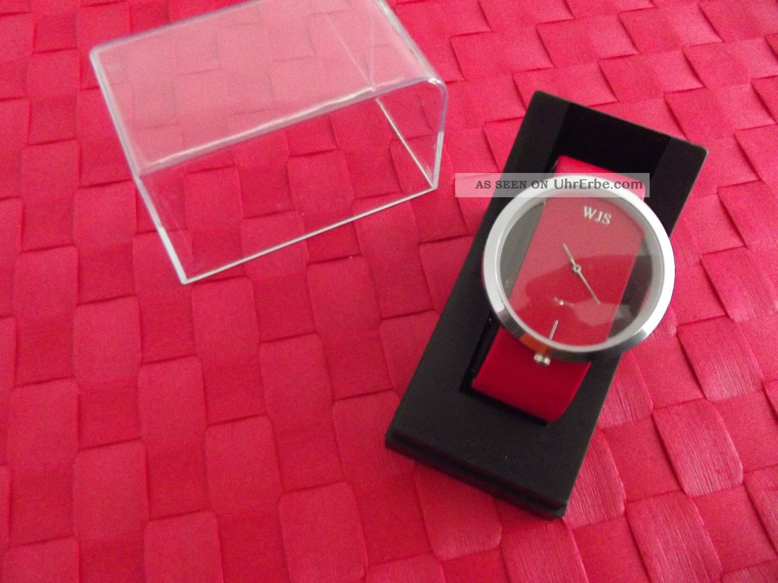 Damenarmbanduhr Rot Modern Rotes Lederband Analog,  China,  Damen,  Firma Wjs,  Lede Armbanduhren Bild