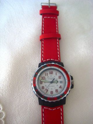 Galanti: Sportliche Designer - Uhr,  Neuw. ,  Rot,  100 M Atm,  Edelstahl,  Etui,  Italy Bild