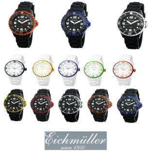 Eichmüller Uhr Herren Damen Unisex Silikonuhr Watch Color Sport Armbanduhr Bunt Bild
